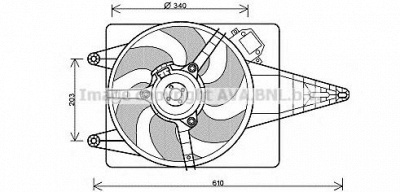 AVA QUALITY COOLING ft7546 -  Вентилятор, охлаждение двигателя